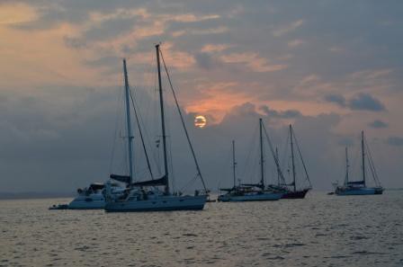 Première nuit sur le voilier,  Iles San Blas